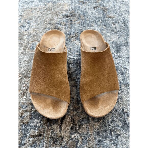 Birkenstock Women's Namica Papillio Suede Wedge Sandals EUC - sz 7 Narrow - Picture 4 of 6